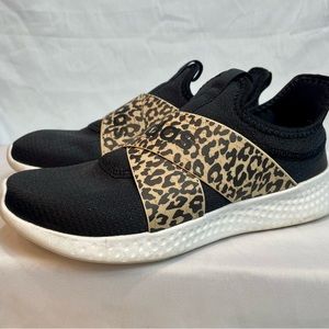 Women’s Adidas Leopard Print Cloudfoam Super shoes.